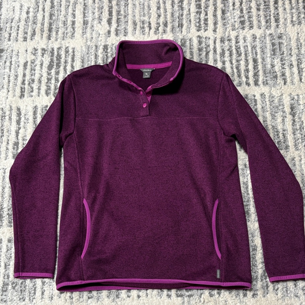 Eddie Bauer Women’s Plum Fleece with Magenta Accents